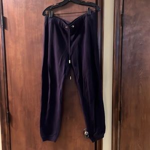 Tory Burch pair of tracks pants in light navy blue, size Large, 100% cotton